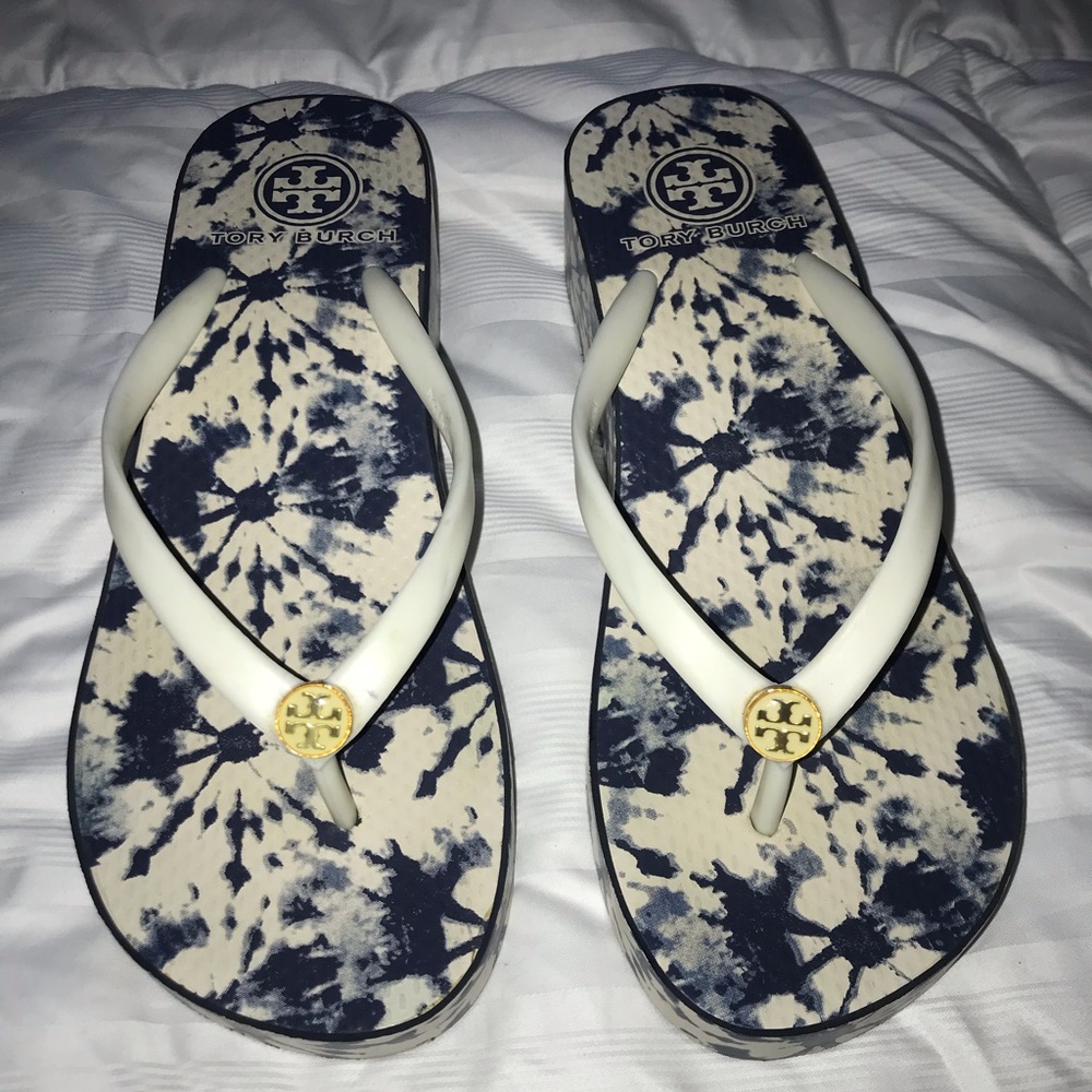 Brand new Tory Burch wedges flip flop